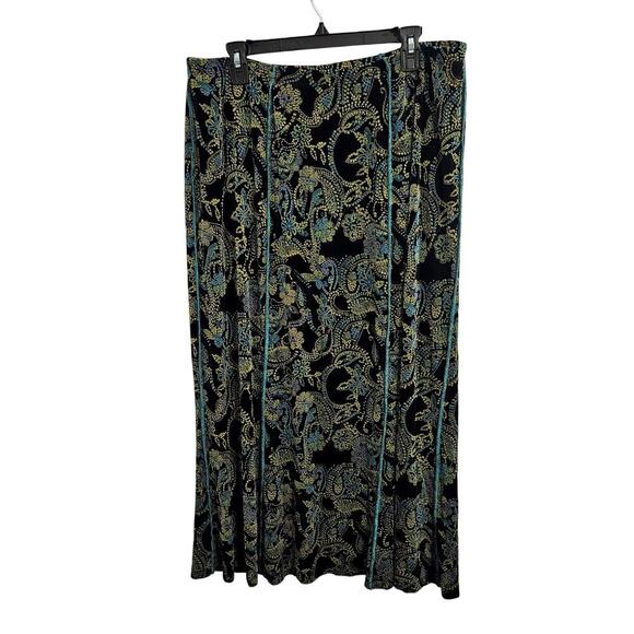 Coldwater Creek Dresses & Skirts - Vintage Coldwater Creek Paisley Maxi Skirt Stretchy Multicolor Size XL